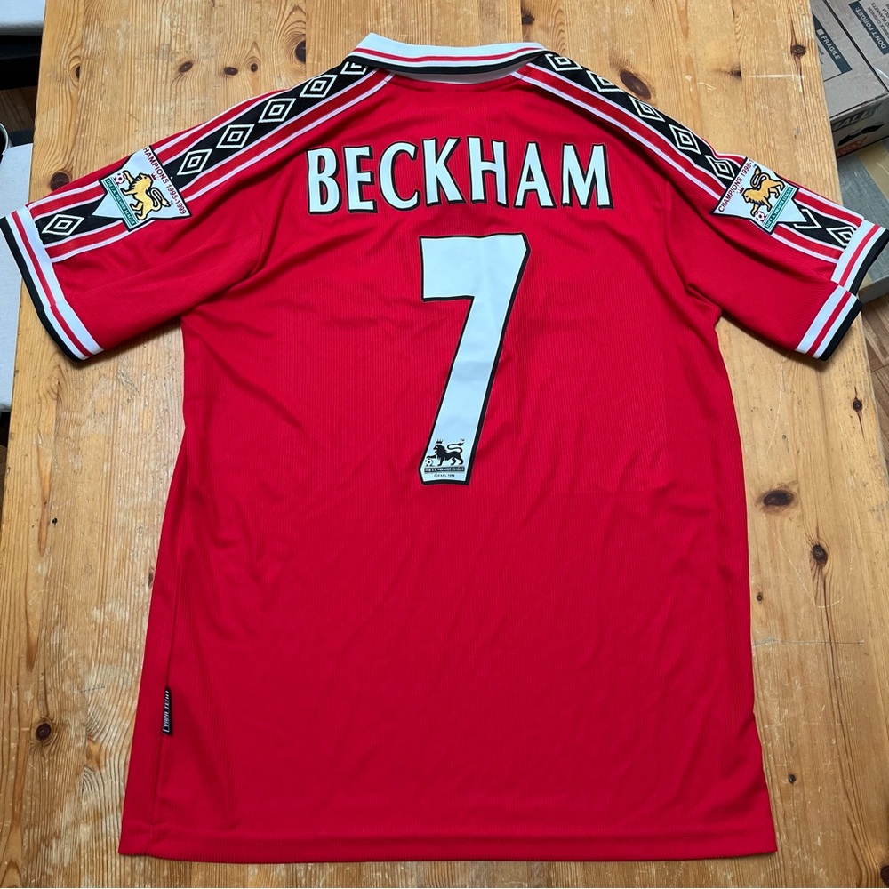 David Beckham Manchester United Umbro Soccer Jersey